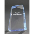 Facet Acrylic Wedge Blue Reflective Award - 5"x7"